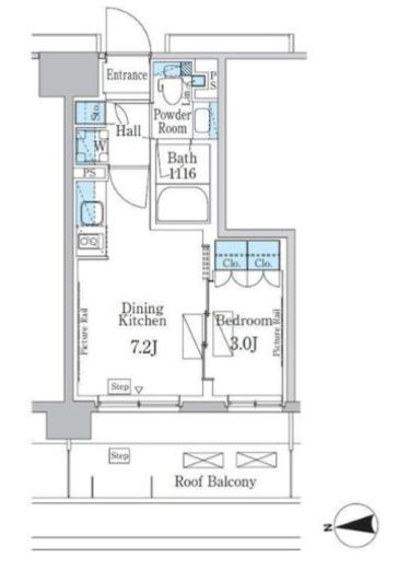 パークアクシス新宿百人町 719 間取り図