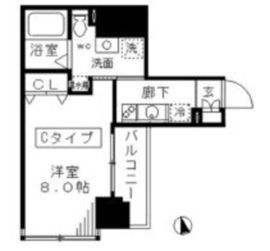 ラフィーネ日本橋 303 間取り図