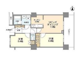 豊洲シエルタワー 21階 間取り図