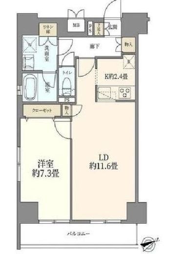 プラチナコート上野 8階 間取り図
