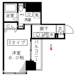 ラフィーネ日本橋 803 間取り図