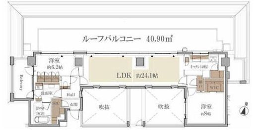 パークホームズ駒沢大学 4階 間取り図