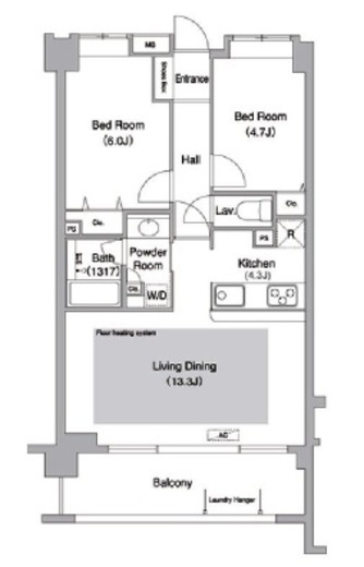 コンフォリア下落合 103 間取り図