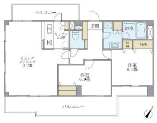 ウヴラージュ広尾 601 間取り図
