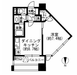 レジディア市ヶ谷 804 間取り図