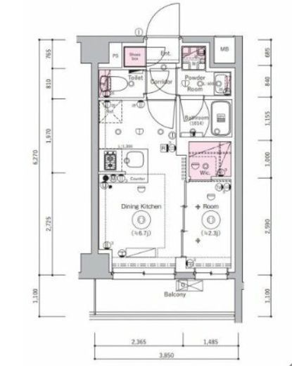 SYFORME MOTOMACHI-CHUKAGAI (シーフォルム元町中華街) 5階 間取り図