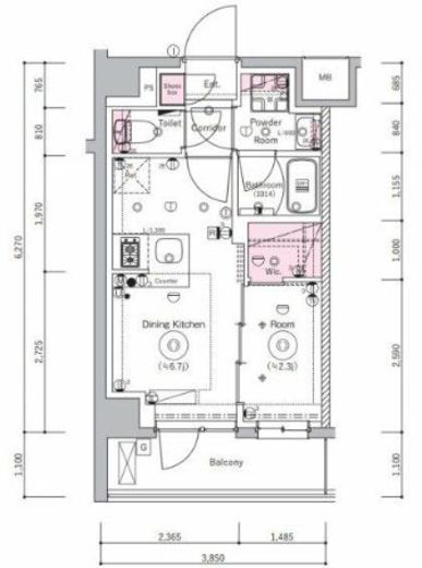SYFORME MOTOMACHI-CHUKAGAI (シーフォルム元町中華街) 6階 間取り図