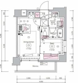 SYFORME MOTOMACHI-CHUKAGAI (シーフォルム元町中華街) 2階 間取り図