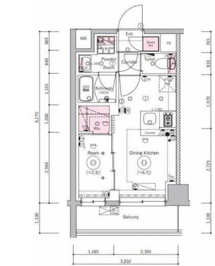 SYFORME MOTOMACHI-CHUKAGAI (シーフォルム元町中華街) 3階 間取り図