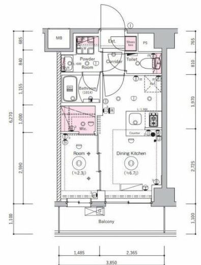 SYFORME MOTOMACHI-CHUKAGAI (シーフォルム元町中華街) 4階 間取り図