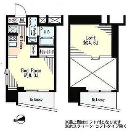 レジディア市谷薬王寺 1202 間取り図