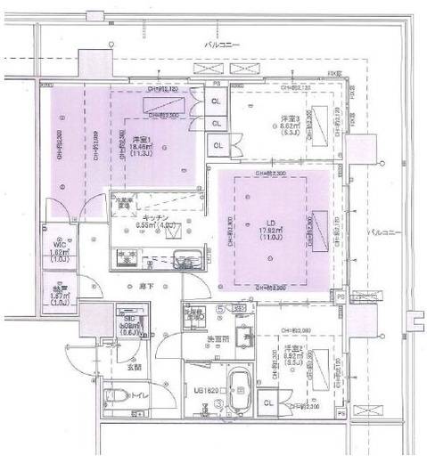 シティタワー新宿 30階 間取り図