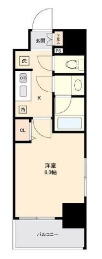 コンシェリア新宿イースト 6階 間取り図