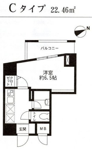レジディア東品川 606 間取り図