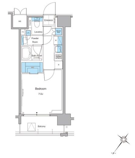 ルフォンプログレ西大井プレミア 410 間取り図