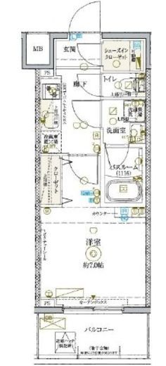 KDXレジデンス池袋ウエスト 1006 間取り図