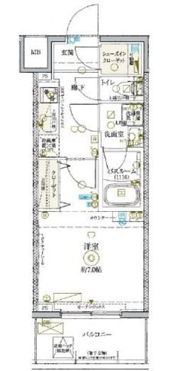 KDXレジデンス池袋ウエスト 1106 間取り図