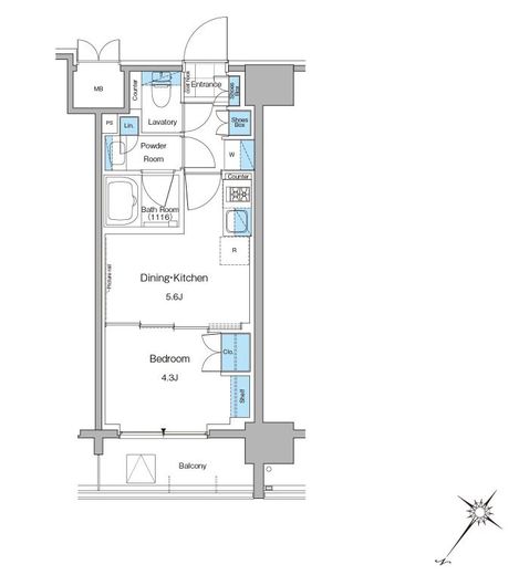 ルフォンプログレ西大井プレミア 208 間取り図