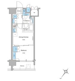 ルフォンプログレ西大井プレミア 411 間取り図