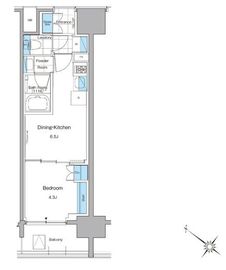 ルフォンプログレ西大井プレミア 1402 間取り図