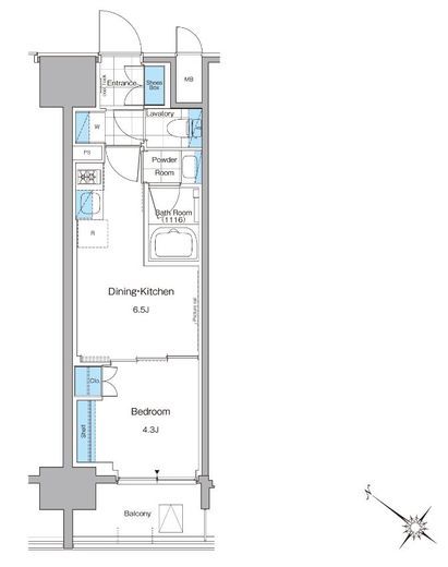 ルフォンプログレ西大井プレミア 1403 間取り図