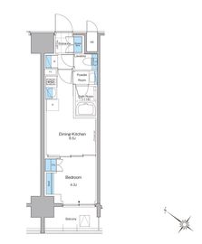 ルフォンプログレ西大井プレミア 1103 間取り図