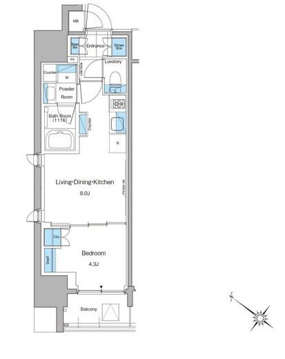 ルフォンプログレ西大井プレミア 201 間取り図