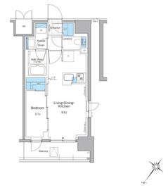ルフォンプログレ西大井プレミア 206 間取り図