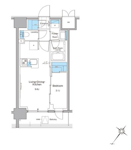 ルフォンプログレ西大井プレミア 407 間取り図