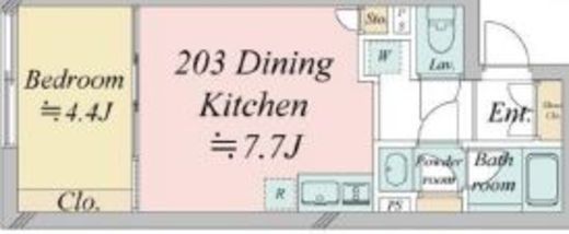 EDIT品川戸越 203 間取り図