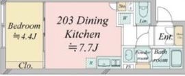 EDIT品川戸越 203 間取り図