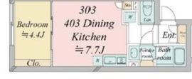 EDIT品川戸越 303 間取り図