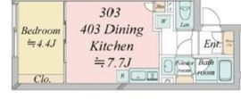 EDIT品川戸越 403 間取り図