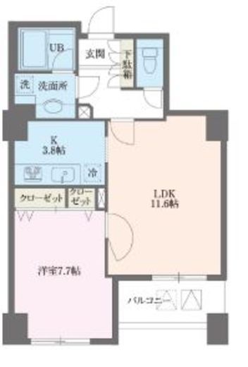 ドゥーエ横浜駅前 1204 間取り図