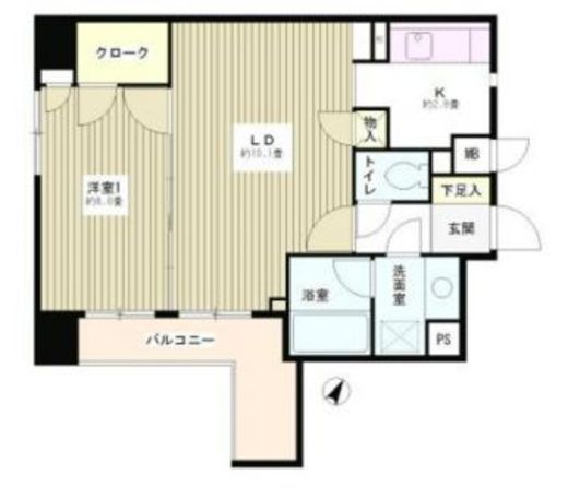 コンフィール日本橋アクアシティ 3階 間取り図