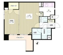コンフィール日本橋アクアシティ 3階 間取り図