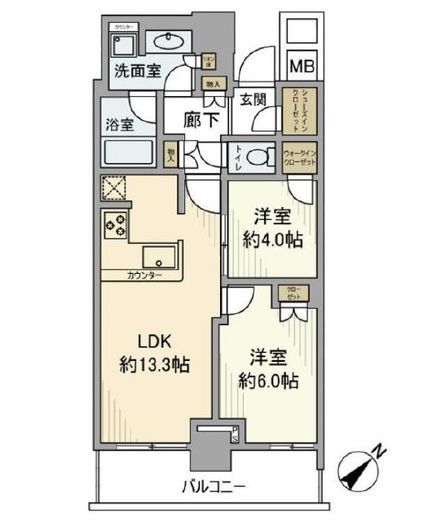リヴァリエ 19階 間取り図