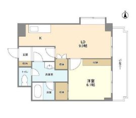 東映市ヶ谷マンション 4階 間取り図