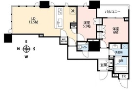 ドゥ・トゥール 43階 間取り図