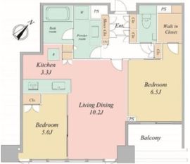 シティタワー有明 16階 間取り図