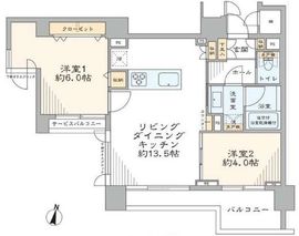 サンウッド赤坂フラッツ 9階 間取り図