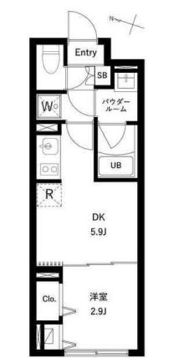 WHARF大井町west 203 間取り図