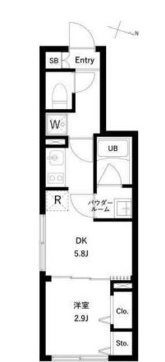 WHARF大井町west 406 間取り図