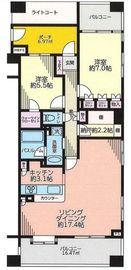 クリオ横浜伍番館 2階 間取り図