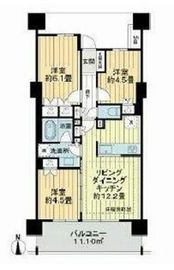 ライオンズ横濱瀬谷ステーションスクエア 8階 間取り図