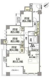 ジェイグランディア日吉 4階 間取り図