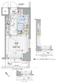 エステムプラザ川崎 3階 間取り図