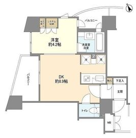 イトーピアアルファシティ池袋 2階 間取り図