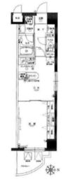 グリフィン横浜・東口弐番館 4階 間取り図