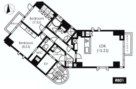 アピス一番町 8階 間取り図